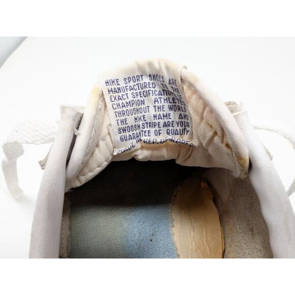Vintage Nike Leather Bruin Leather White Blue Shoes Korea Men\'s Size 13 main image 9